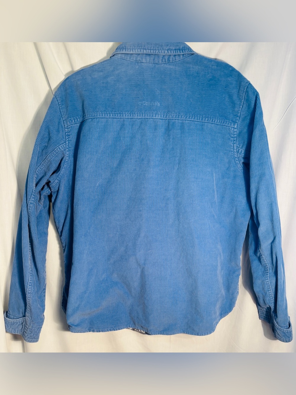 Columbia Baby Blue Corduroy Button Up XL | Oversized Gorpcore Layer - Picture 3 of 9